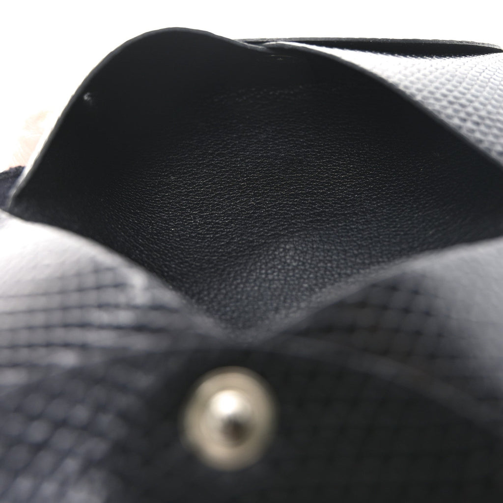 Lizard Calvi Card Case Black