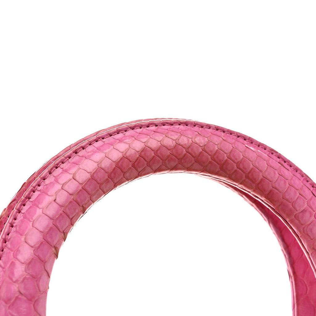 Snakeskin Medium Lady Dior Pink