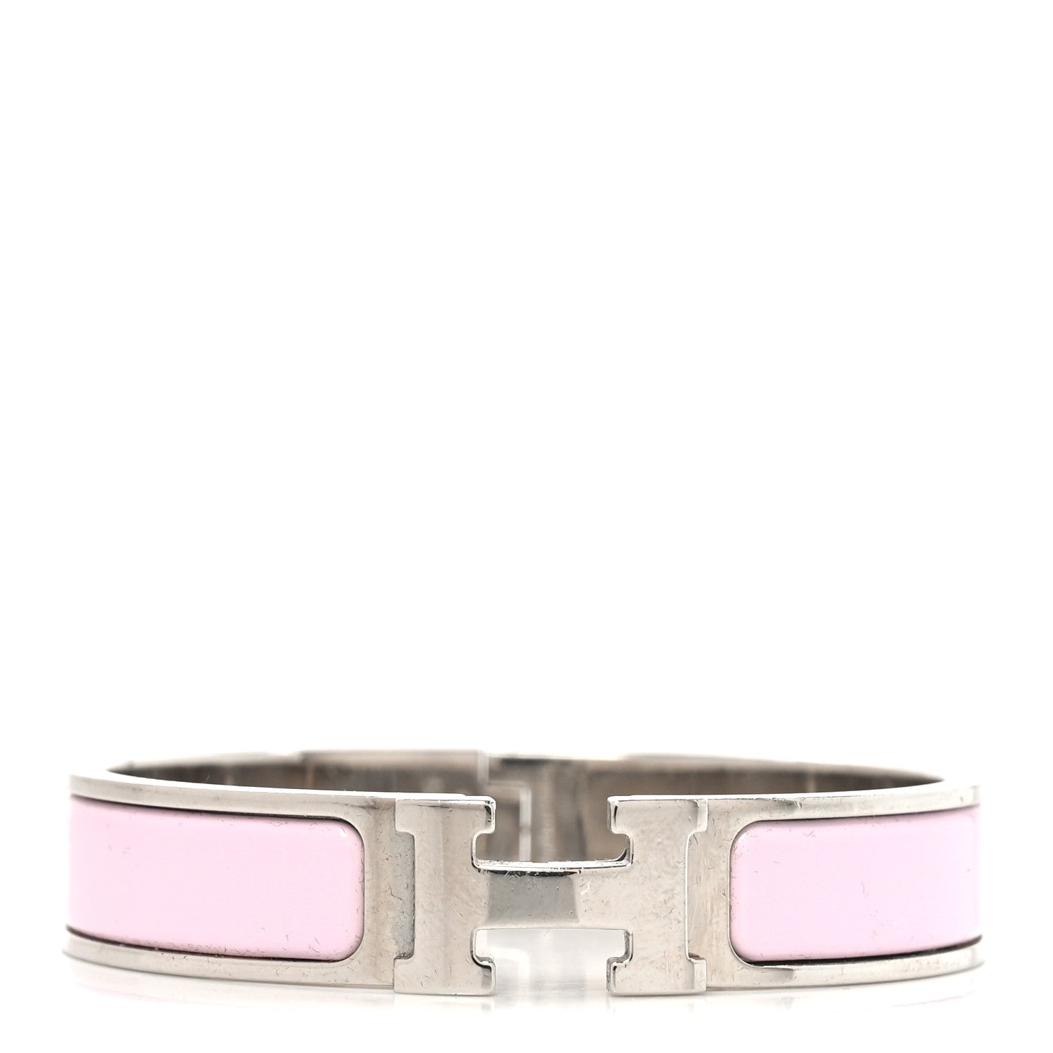 Enamel Narrow Clic Clac H Bracelet PM Rose Candeur