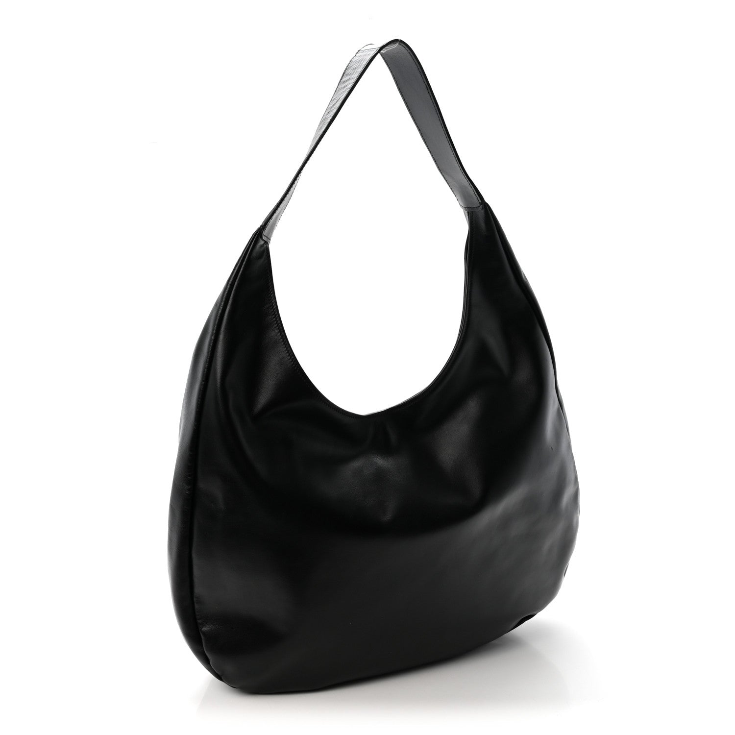 Soft Calf Softy Hobo Bag Black