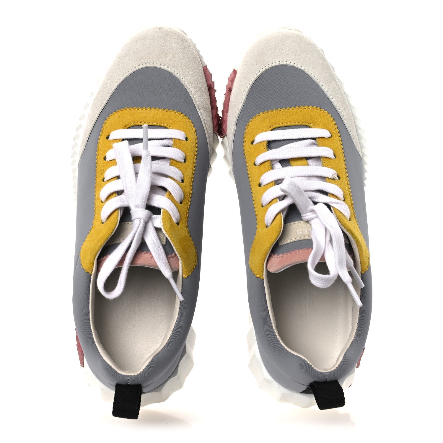 Technical Canvas Suede Goatskin Bouncing Sneakers 36 Gris Multicolor