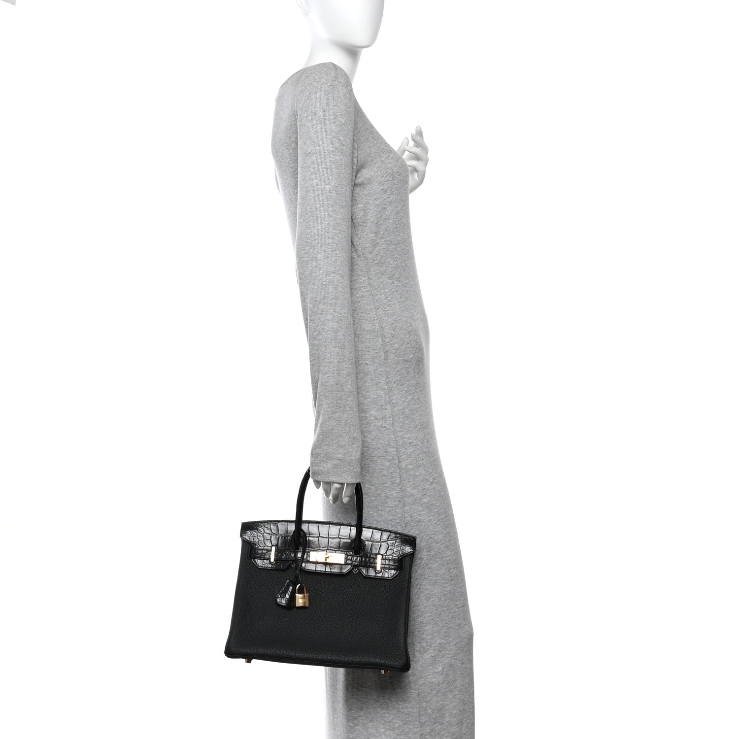Togo Matte Alligator Birkin Touch 30 Black