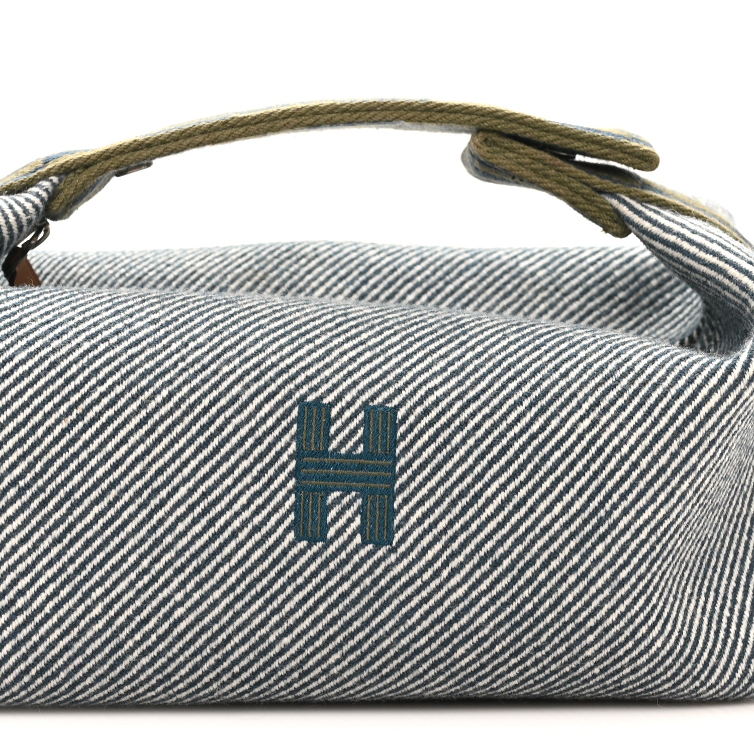 Wool Small Bride-A-Brac H Natte Pouch Bleu Abysse