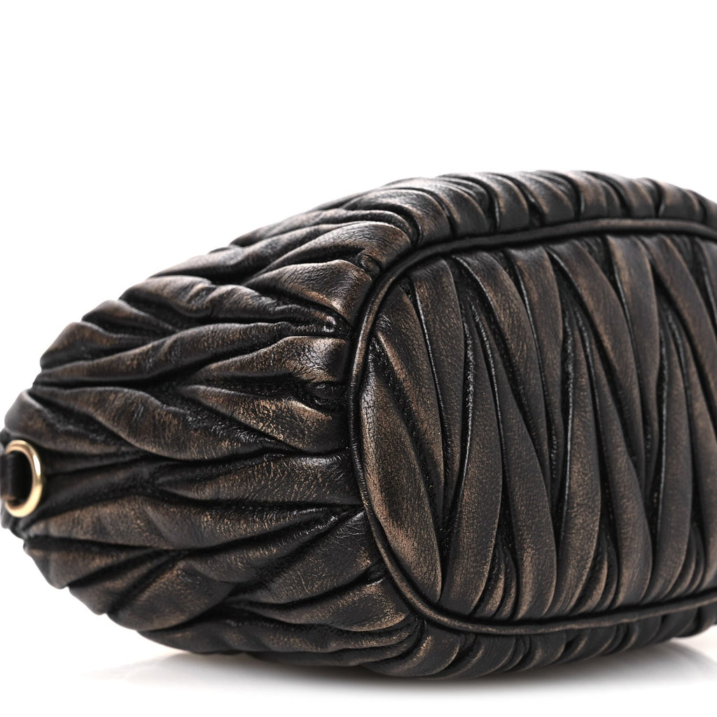 Nappa Matelasse Pouch Sand Coffee