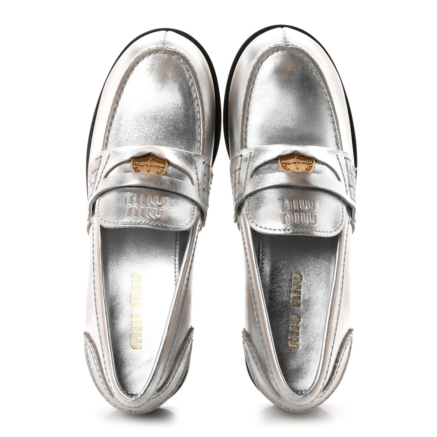 Vitello Deco Penny Loafer 39 Argento