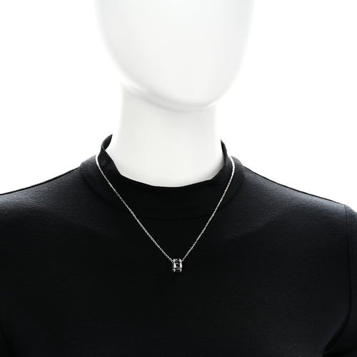 18K White Gold Diamond Ceramic Ultra Necklace Black