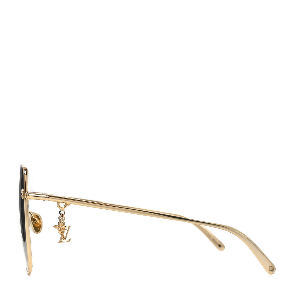 Metal LV Charm Cat Eye Sunglasses Z1720U Gold