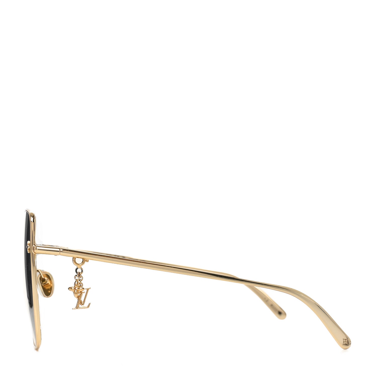 Metal LV Charm Cat Eye Sunglasses Z1720U Gold