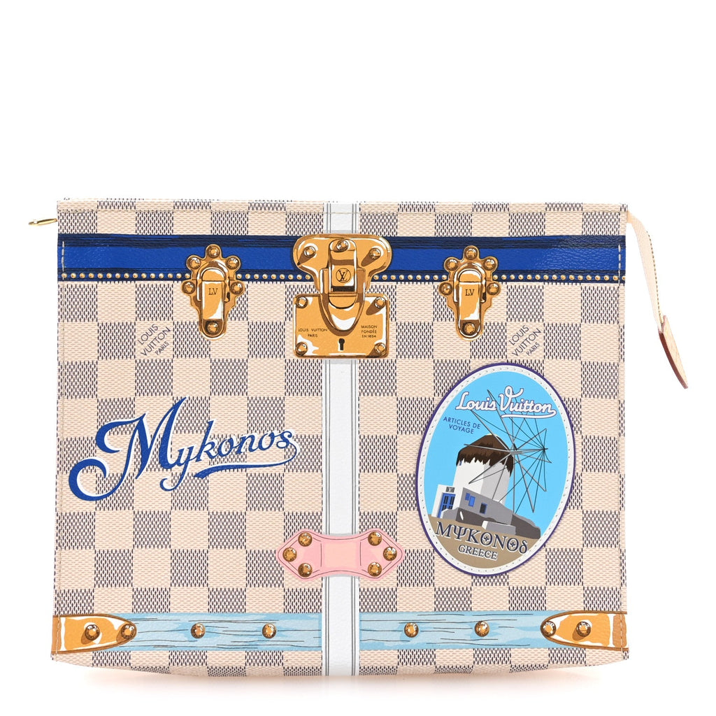 Damier Azur Summer Trunks Mykonos Toiletry Pouch 26