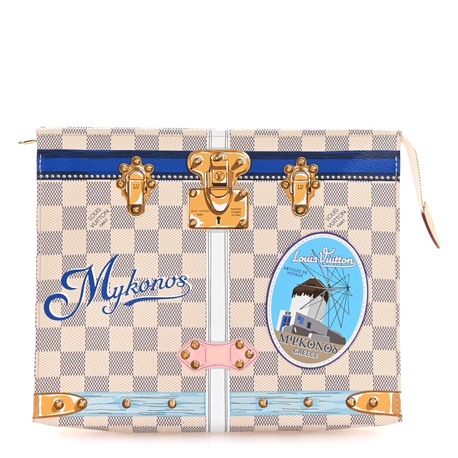 Damier Azur Summer Trunks Mykonos Toiletry Pouch 26