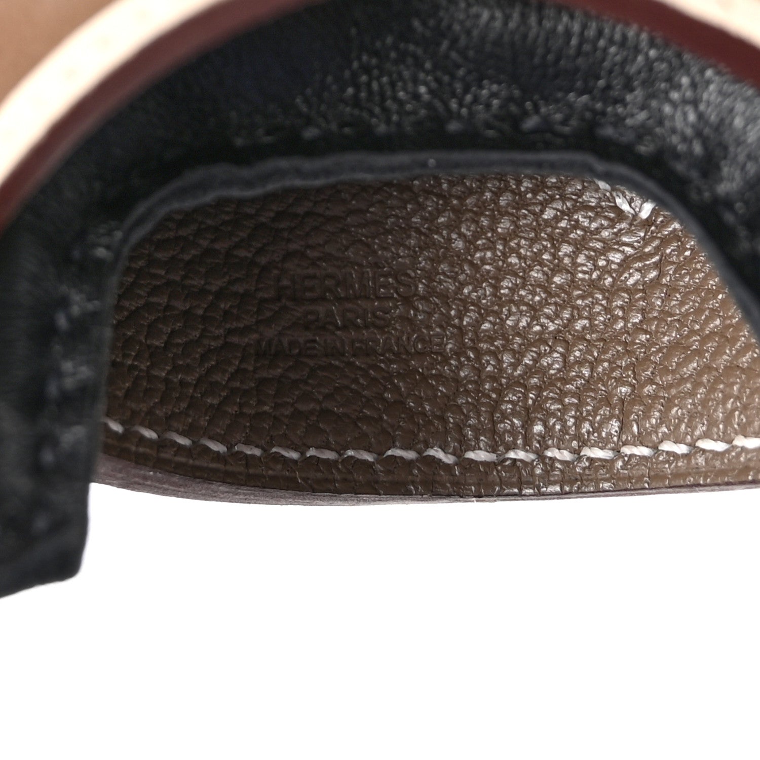 Milo Lambskin Grigri Rodeo Robeo Coeur Bag Charm PM Black Craie Etoupe