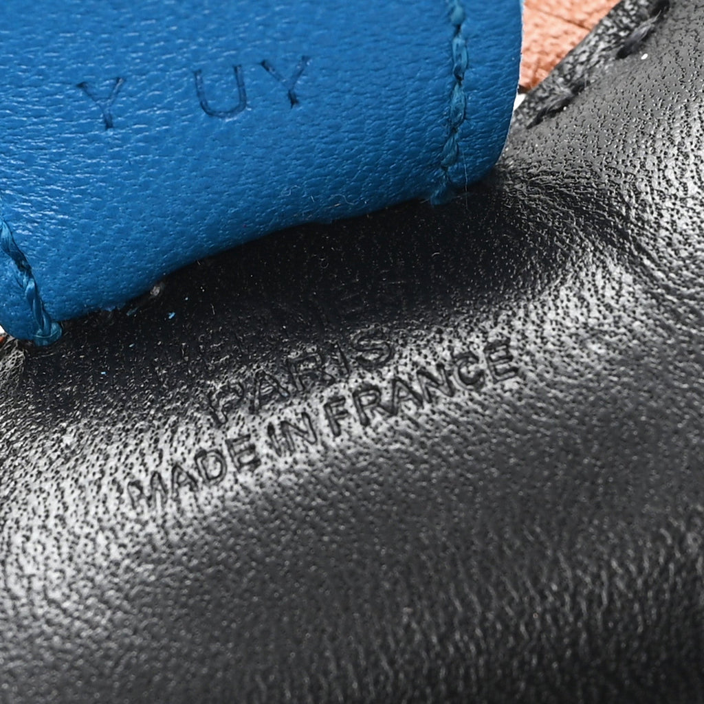 Milo Lambskin Grigri Rodeo Horse Bag Charm PM Black Gold Bleu Zanzibar