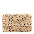 Pony Hair Cheetah Printed Creative Fabrics Flap Light Beige Black