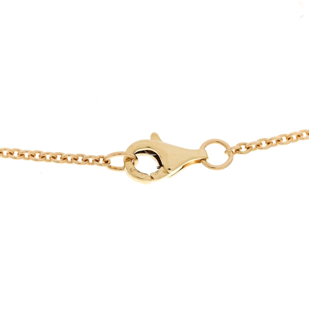18K Yellow Gold Diamond Bouton de Camelia Pendant Necklace