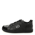 Calfskin Suede Logo Sneakers 38 Black