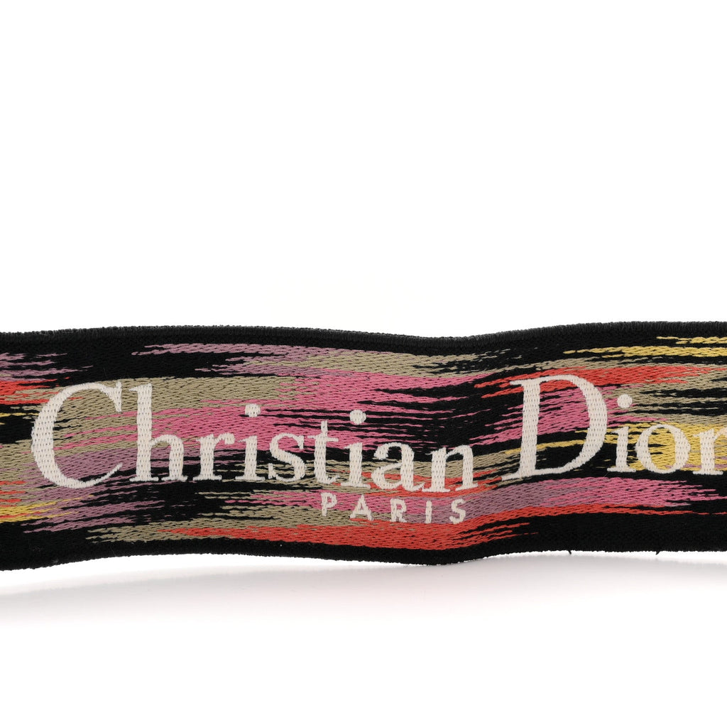 Canvas Embroidered Floral Shoulder Strap Black Multicolor