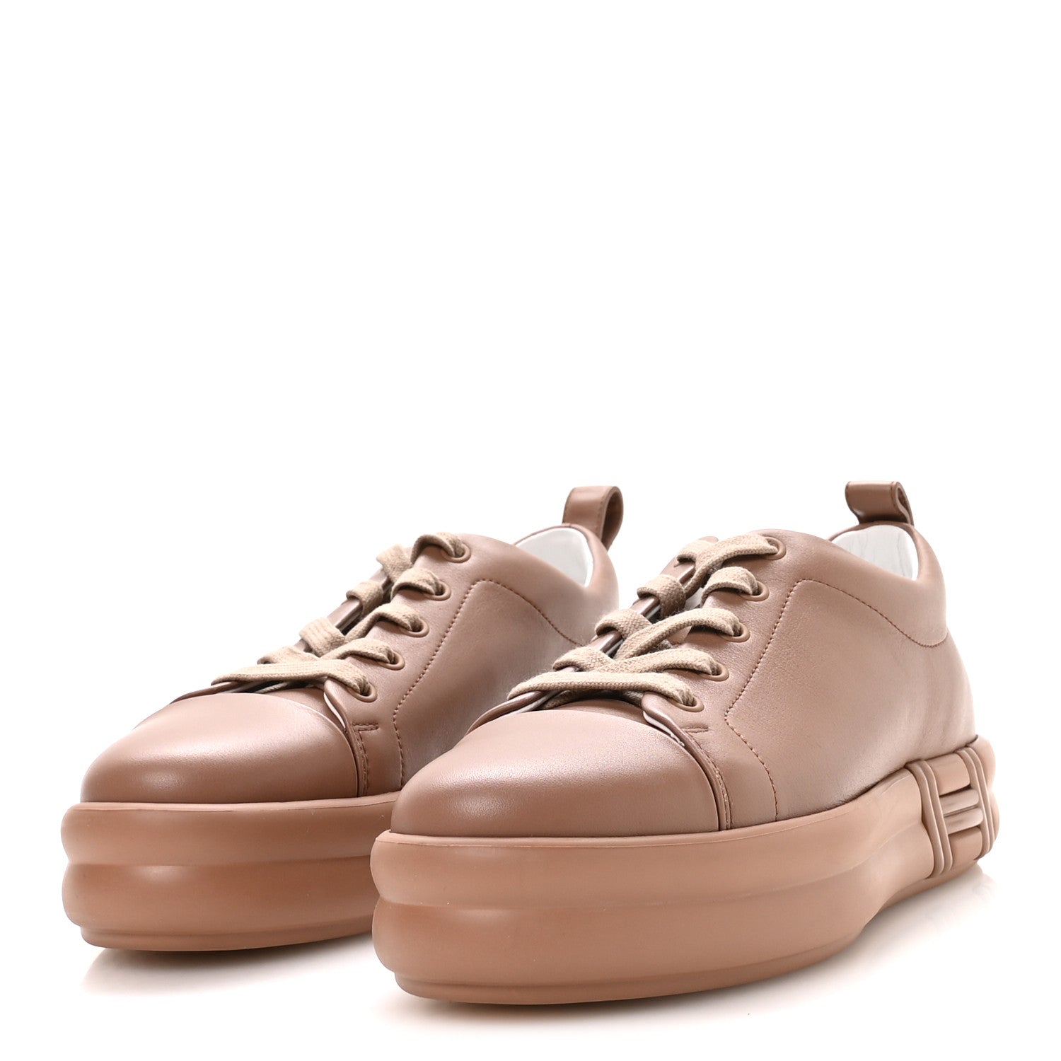 Calfskin Womens Happy Sneakers 37.5 Rose Perle