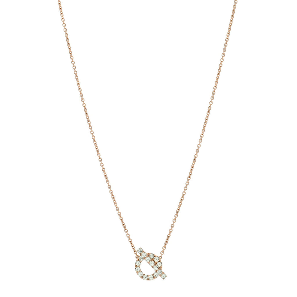 18K Rose Gold Green Sapphire Finesse Pendant Necklace