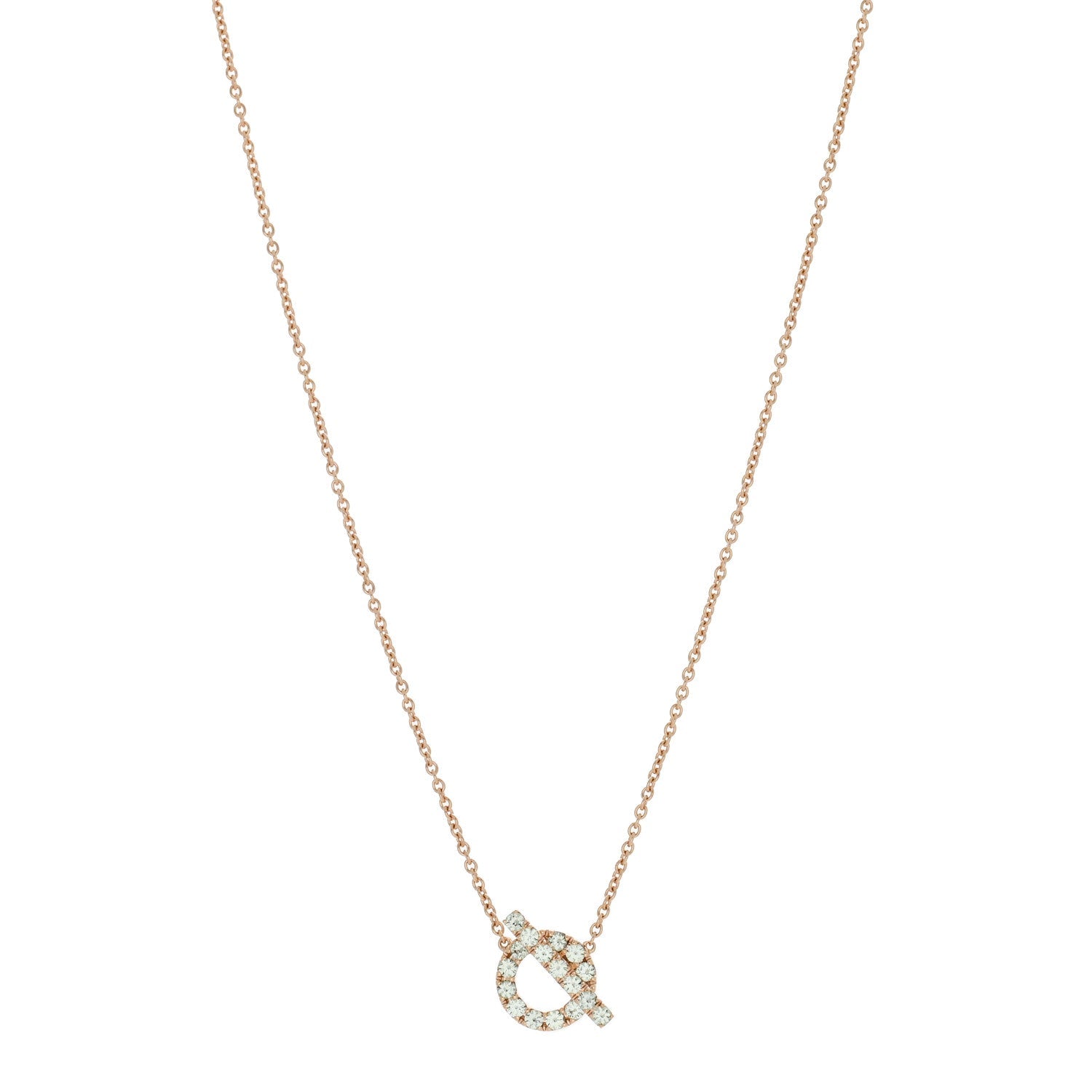 18K Rose Gold Green Sapphire Finesse Pendant Necklace
