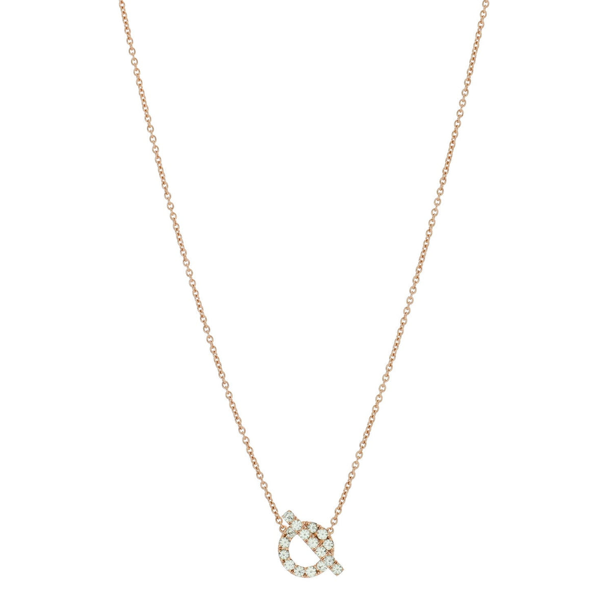 18K Rose Gold Green Sapphire Finesse Pendant Necklace