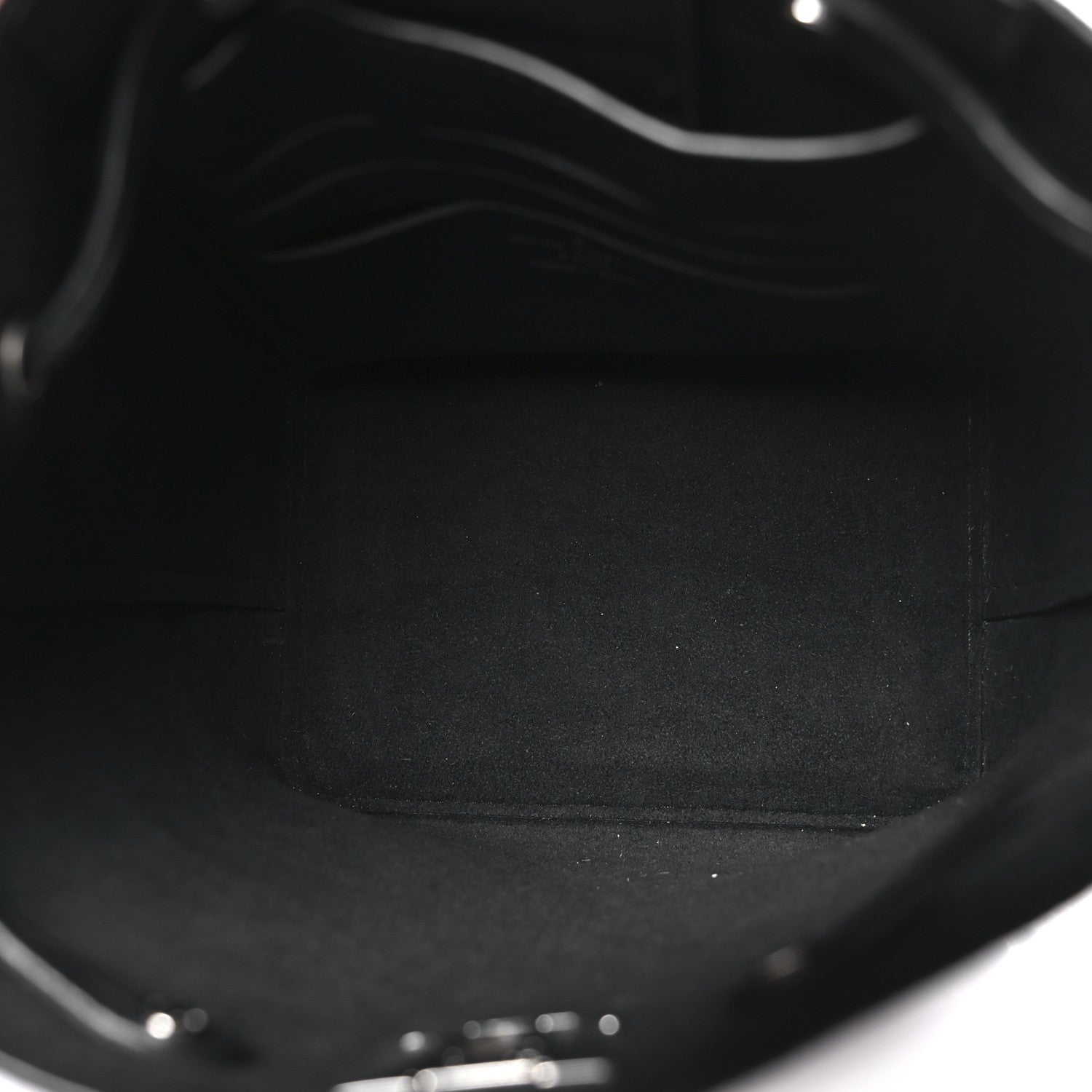 Calfskin Nano Lockme Bucket Black