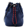 Canvas Gabardine Pouch Bucket Bag Indaco Amaranto