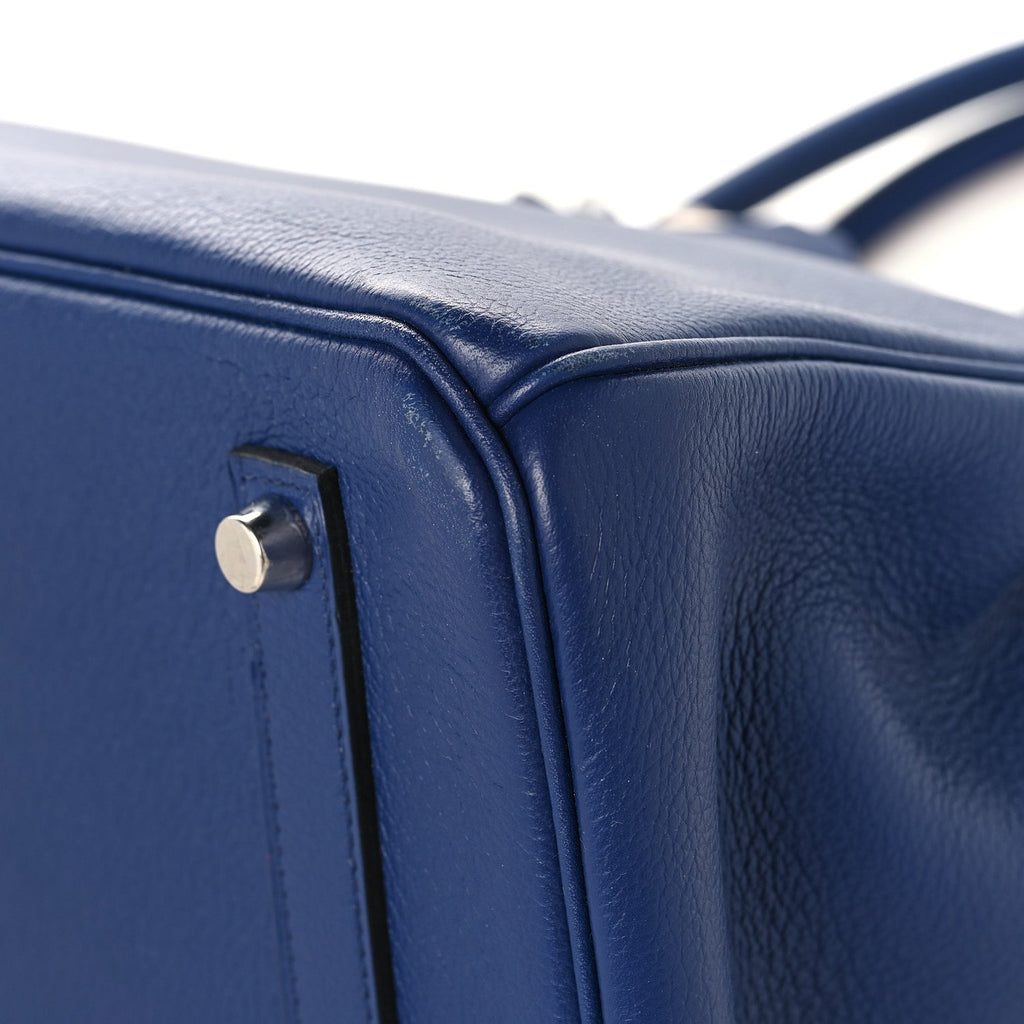Taurillon Novillo Sea Surf and Fun Birkin 35 Bleu Saphir