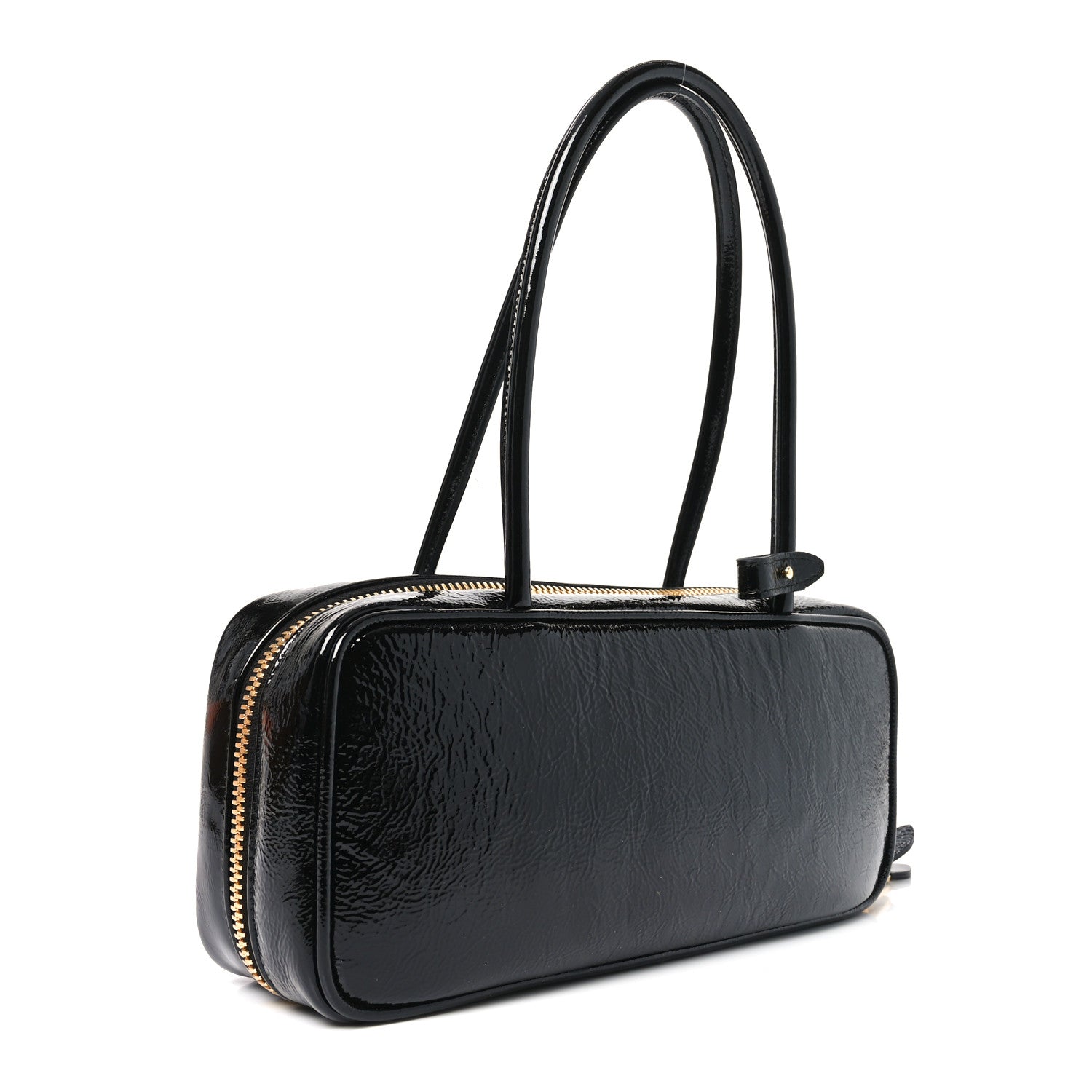 Naplak Patent Small Beau Top Handle Bag Black