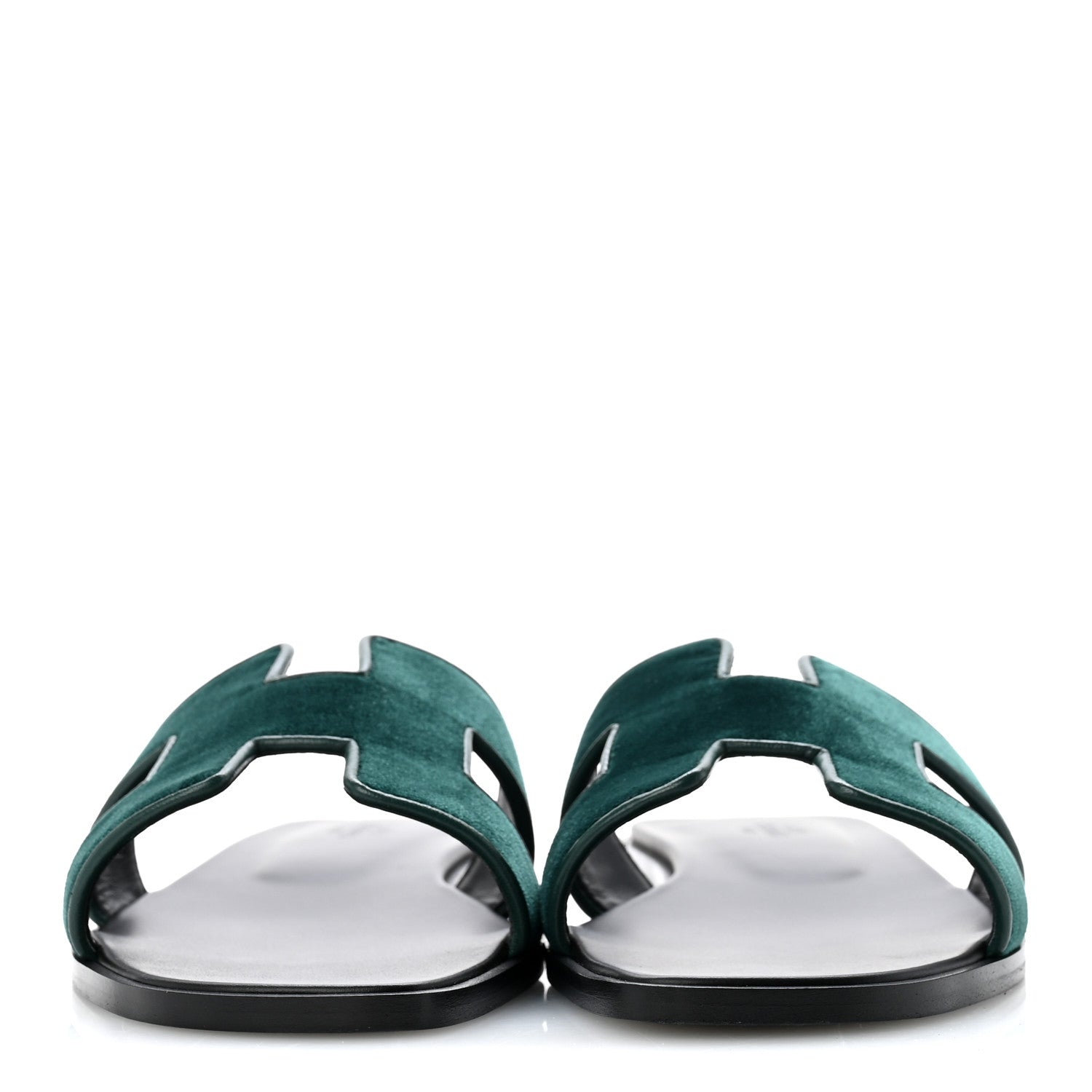 Velvet Nappa Oran Sandals 40 Vert Fonce