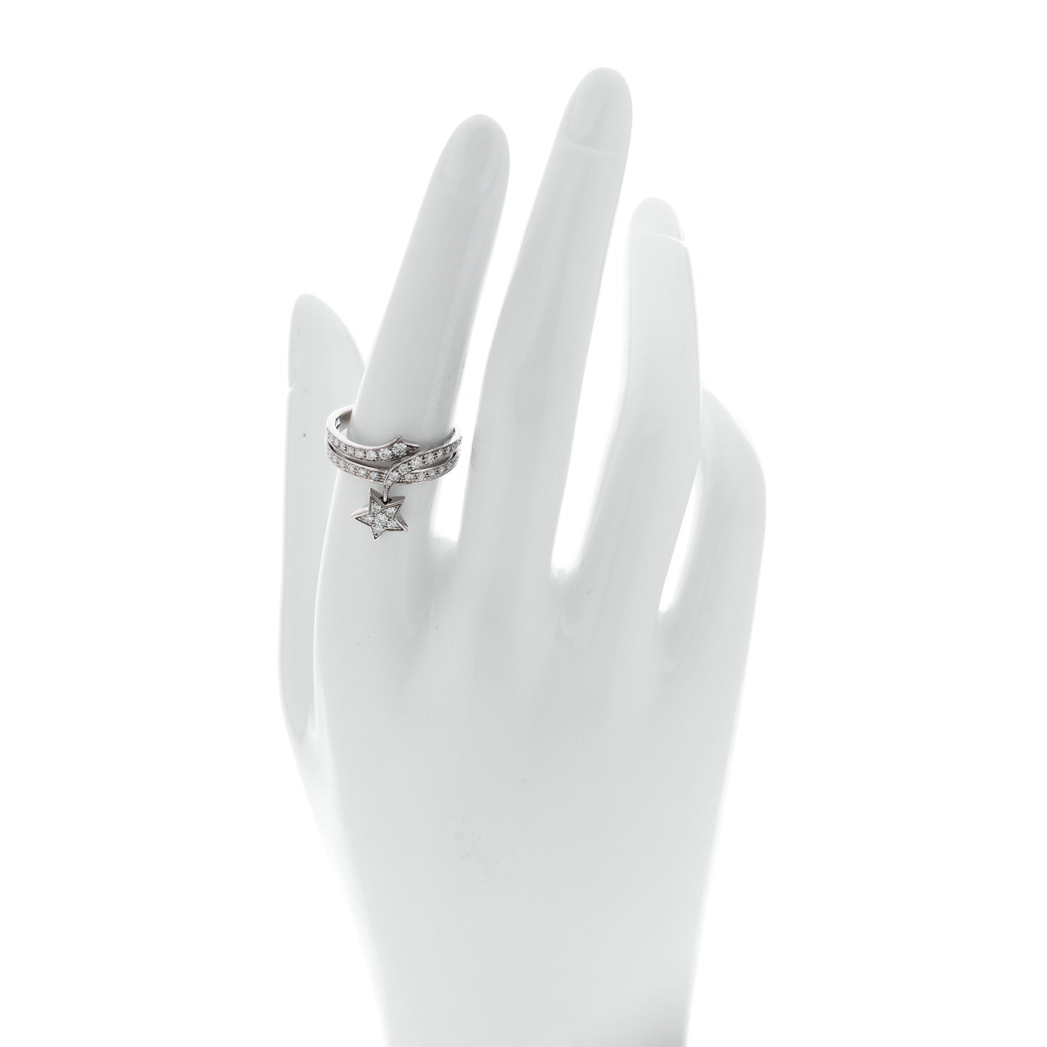 18K White Gold Diamond Étolie Filante Ring 55 7.25