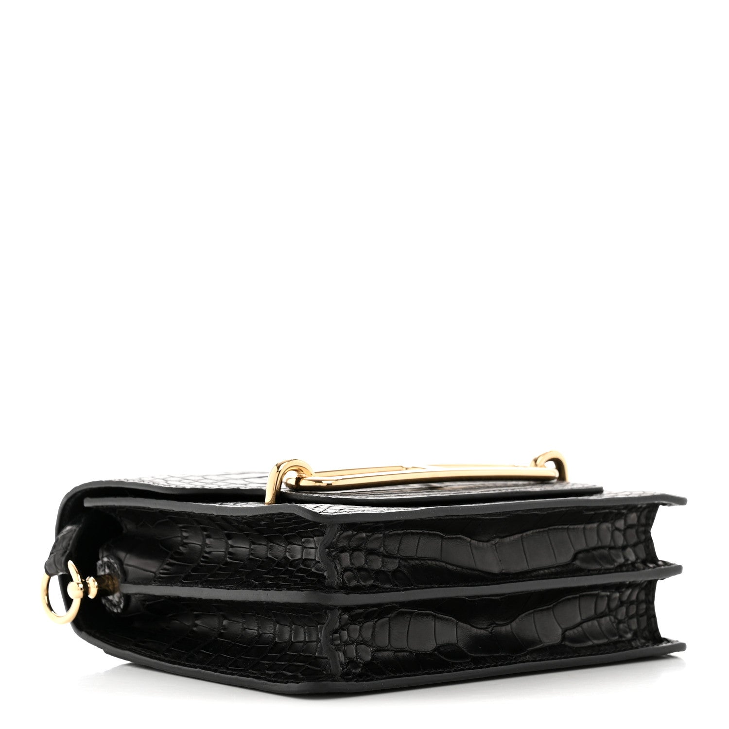 Matte Alligator Mini Sac Roulis Black