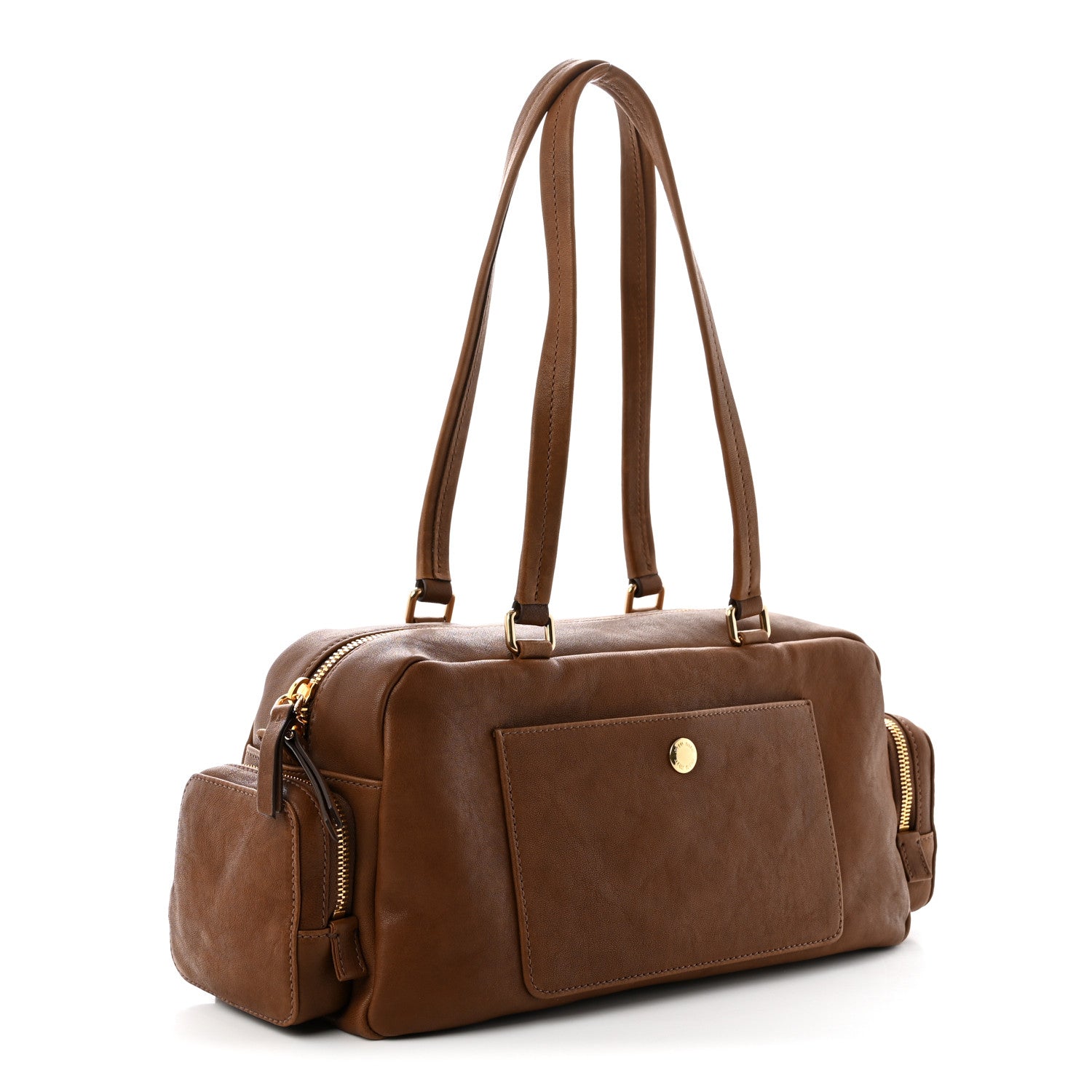 Nappa Aviator Pocket Top Handle Bag Rovere
