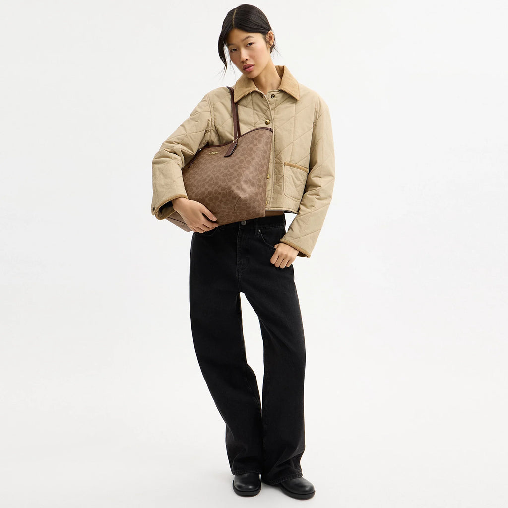 Coach Outlet City Tote Bag In Signature Canvas