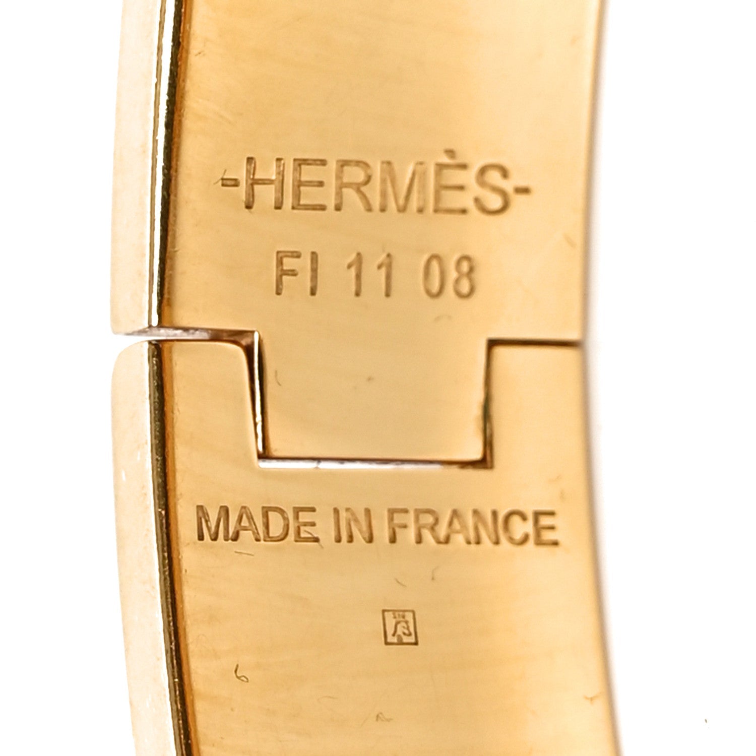 Enamel Narrow Clic Clac H Bracelet PM White