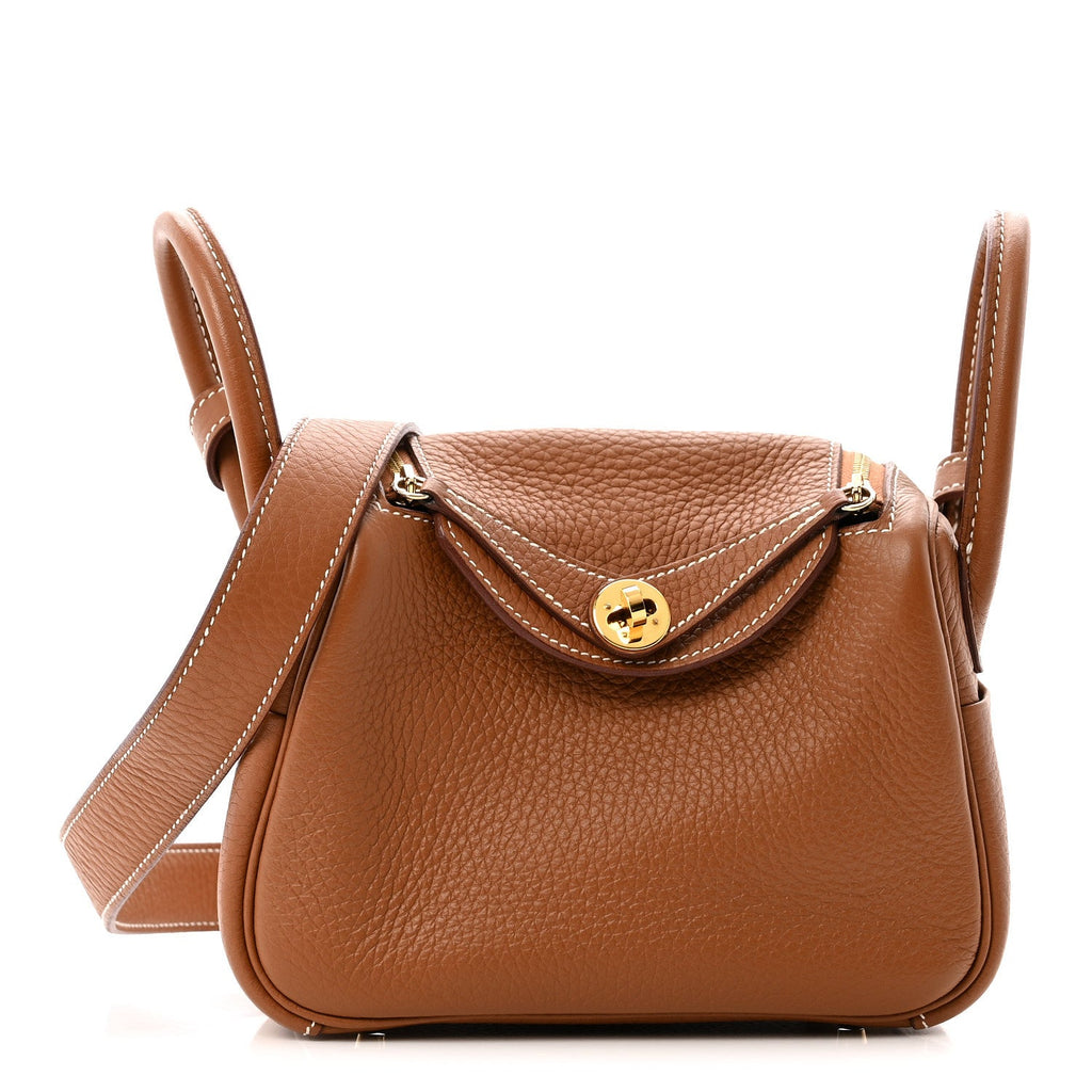 Taurillon Clemence Mini Lindy 20 Gold