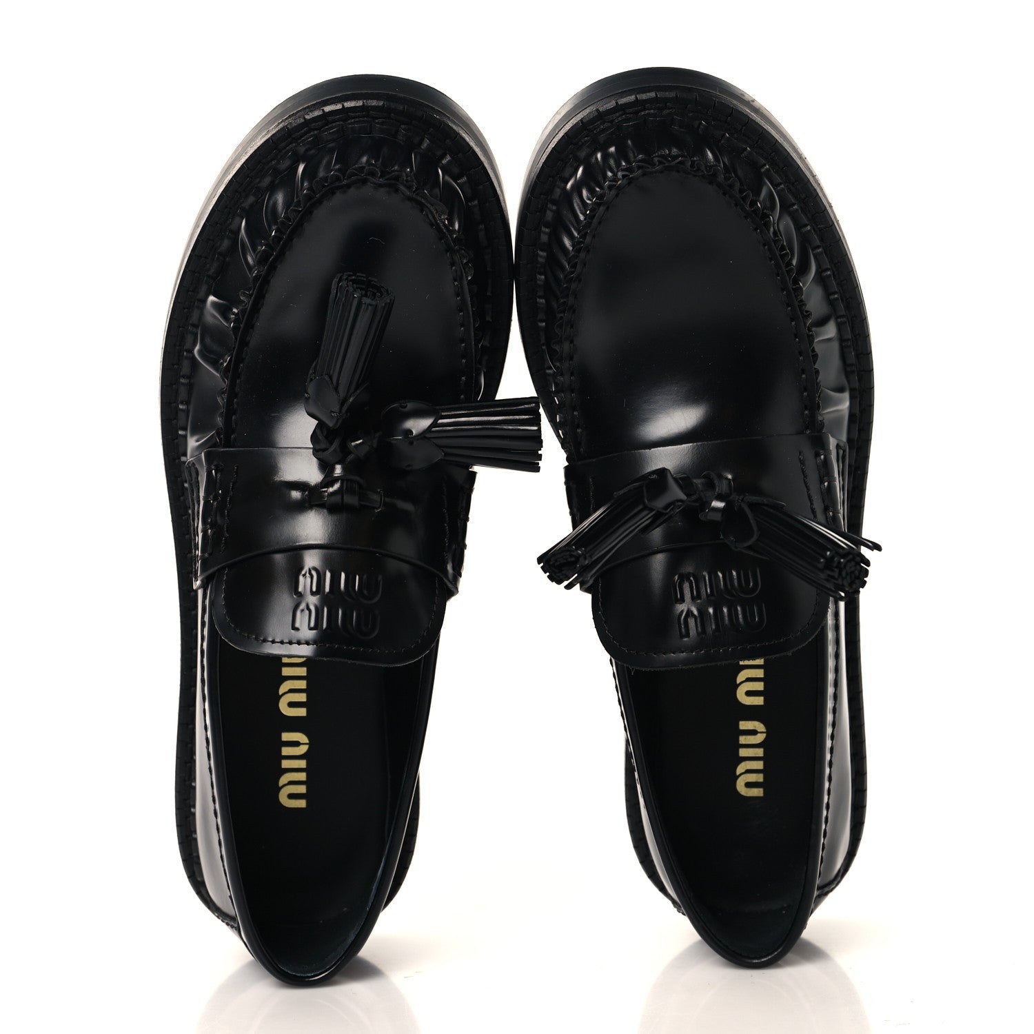 Spazzolato Tassel Loafers 36.5 Black