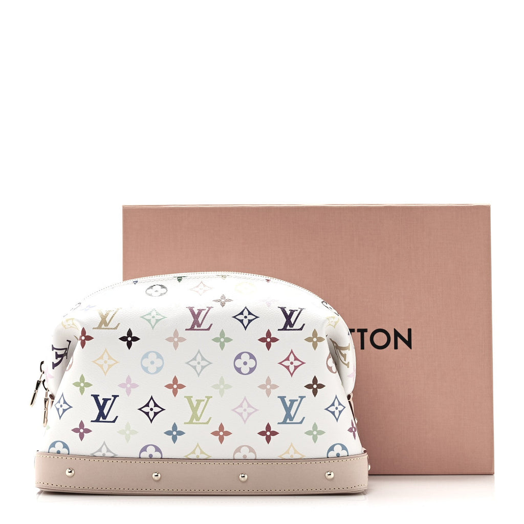 LV x TM Monogram Multicolor Cosmetic Pouch GM White