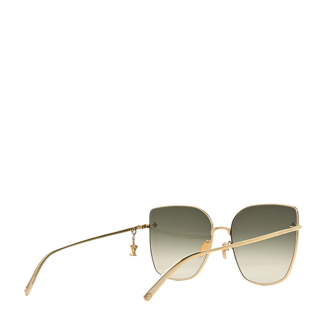 Metal LV Charm Cat Eye Sunglasses Z1720U Gold