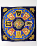 Hermès Blue/Gold/Red Multi "Poste et Cavalerie" Silk Printed 90cm Scarf