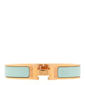 Enamel Narrow Clic Clac H Bracelet GM Bleu Polaire