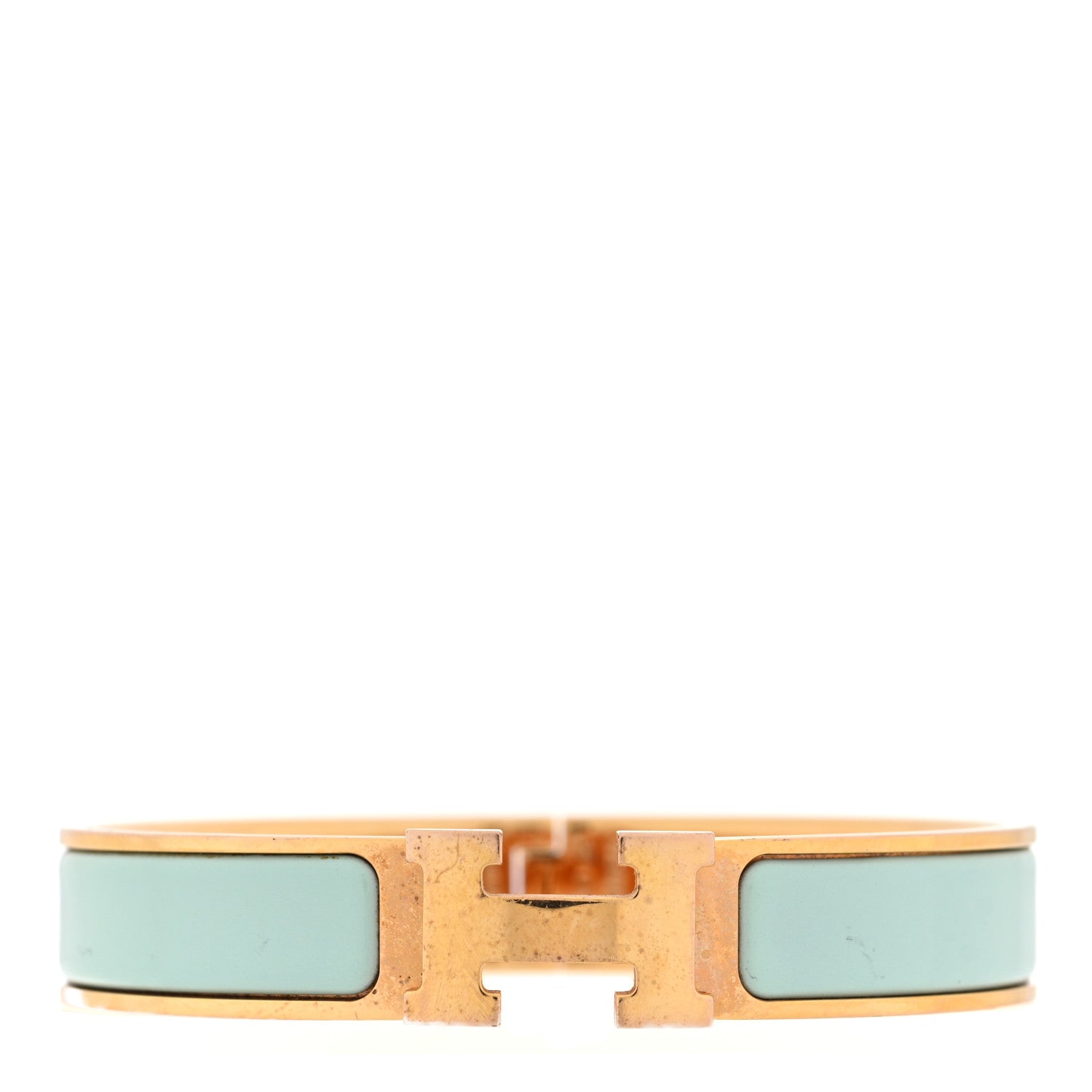 Enamel Narrow Clic Clac H Bracelet GM Bleu Polaire