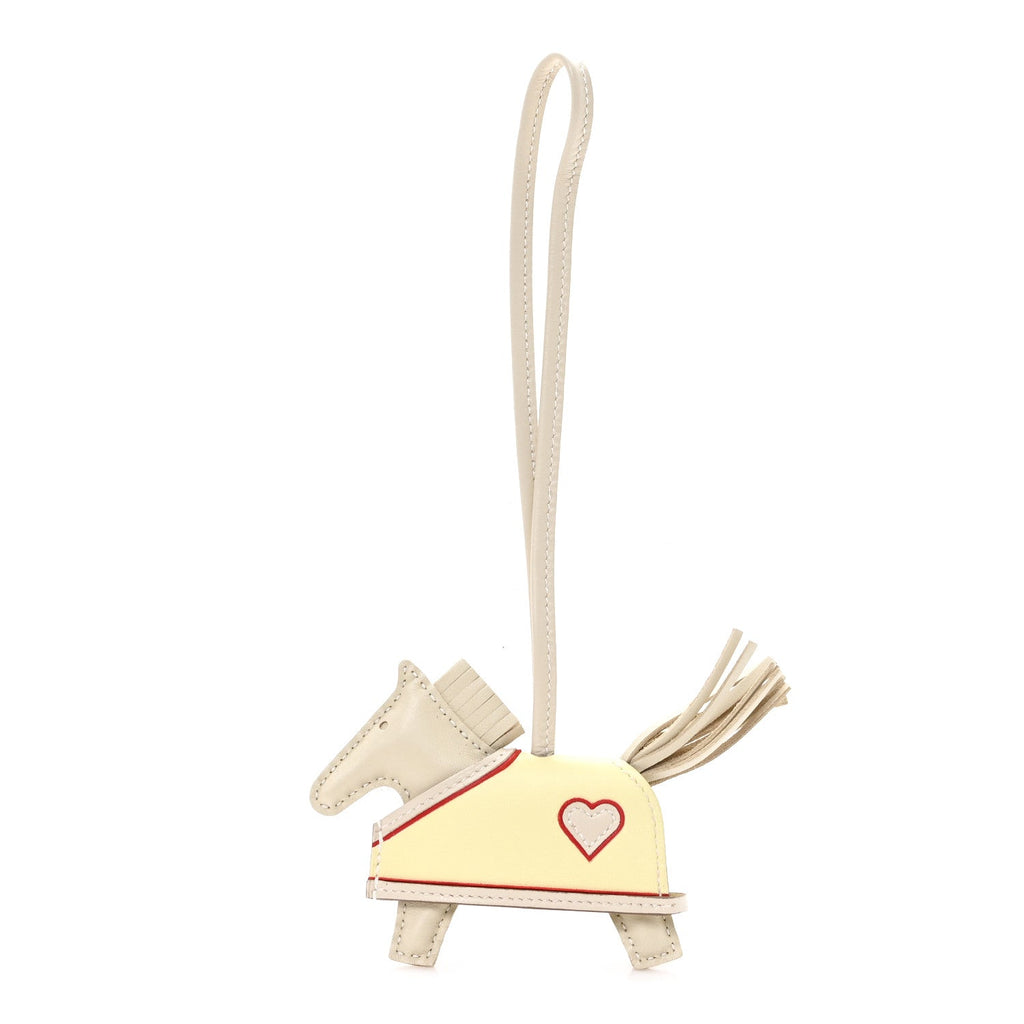 Milo Lambskin Grigri Rodeo Robeo Coeur Bag Charm PM Craie Jaune Milton Rouge Radieux