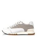 Canvas Calfskin Mens Trail Sneakers 41.5 Prunoir White