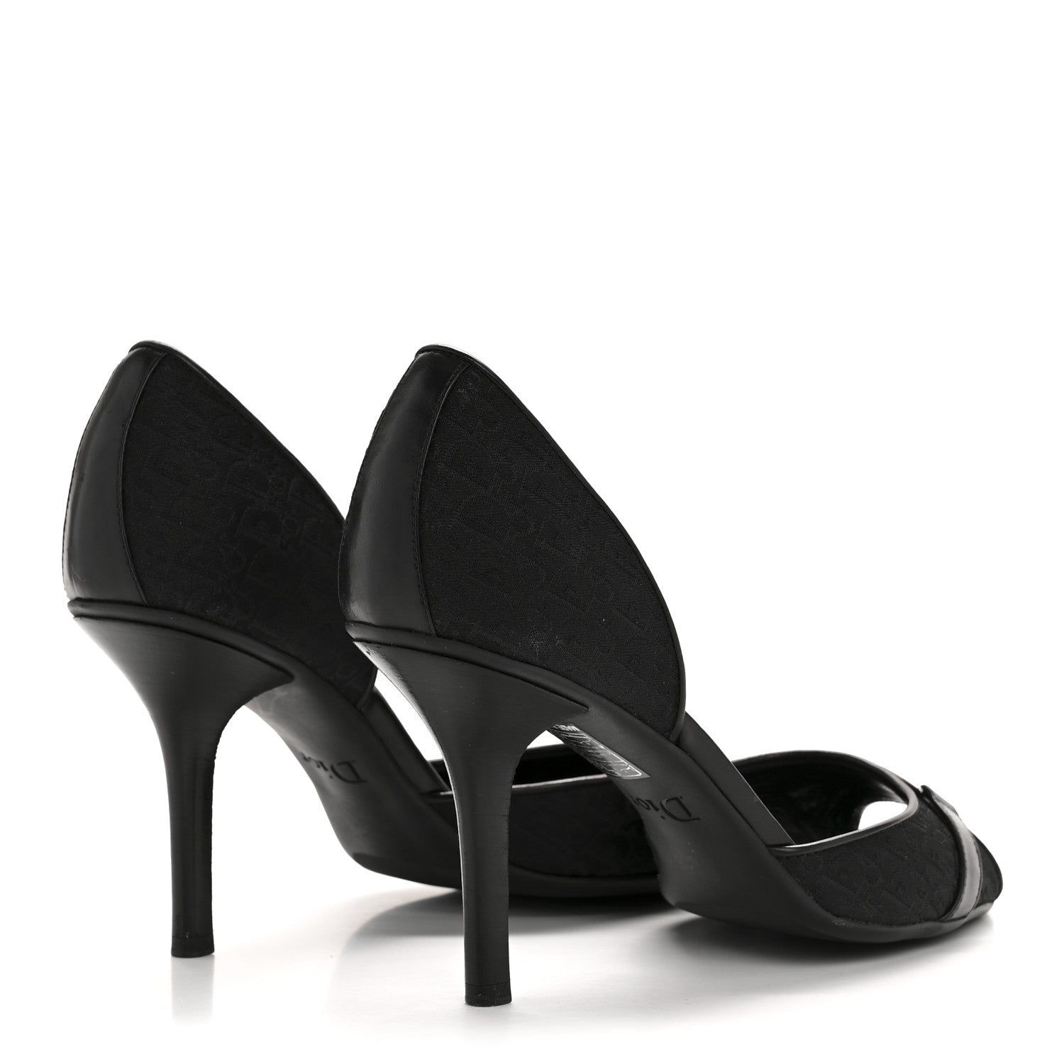 Canvas Monogram Sandals 37.5 Black
