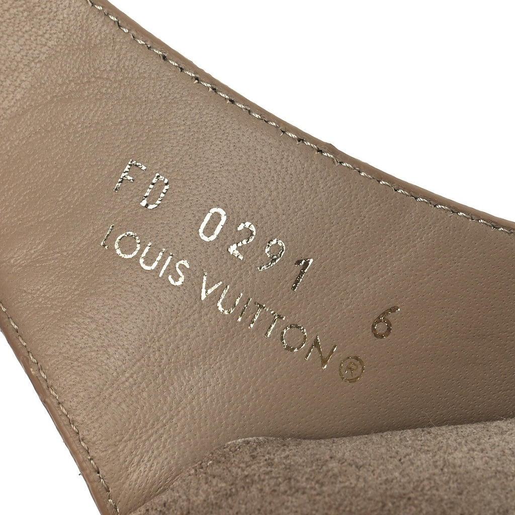 Monogram Fur LV Easy Mens Mule 6 Brown