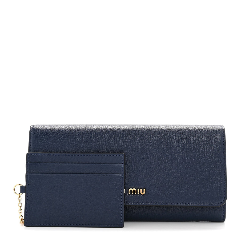 Madras Flap Wallet With Card Case Inchiostro