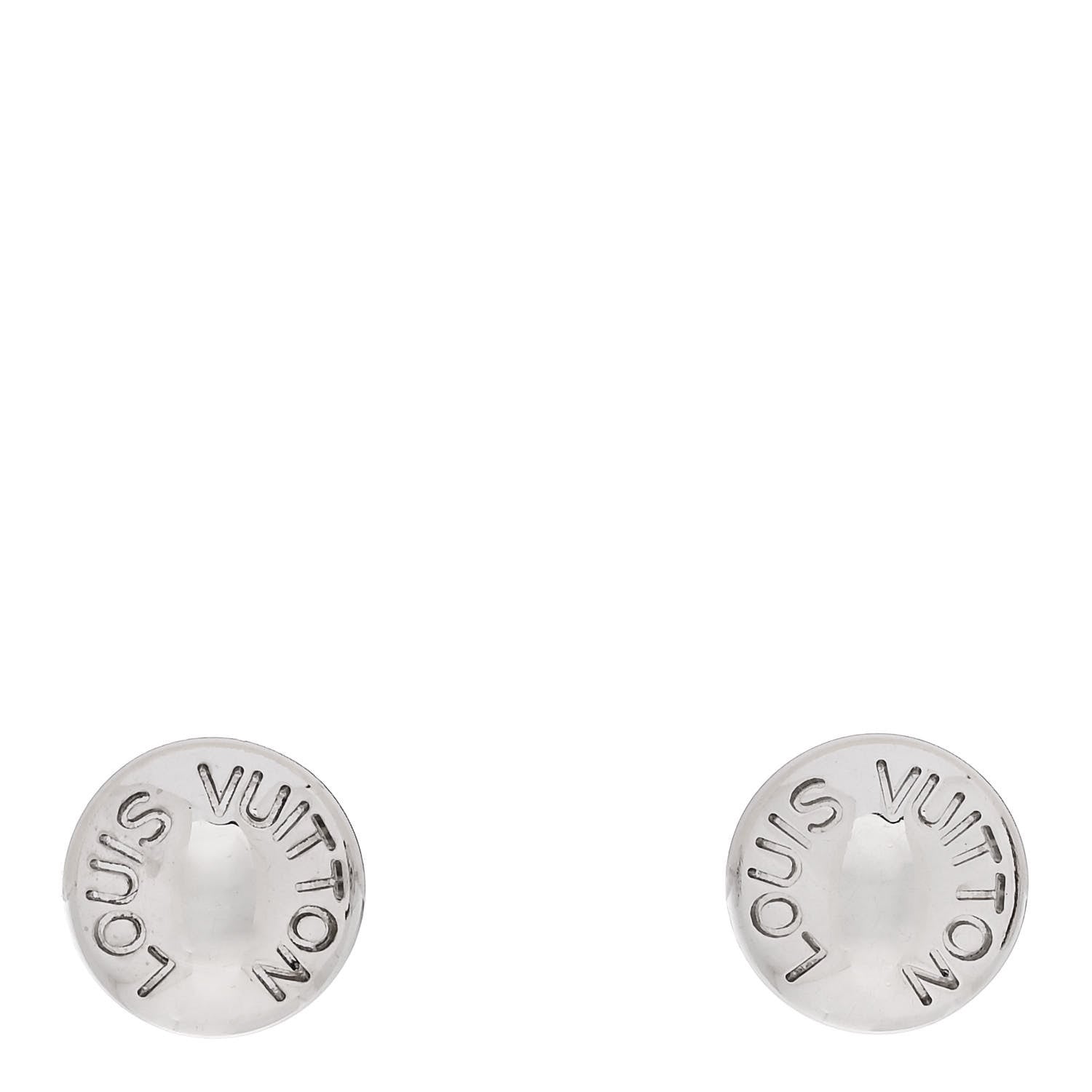 18K White Gold Clous Ear Studs Earrings