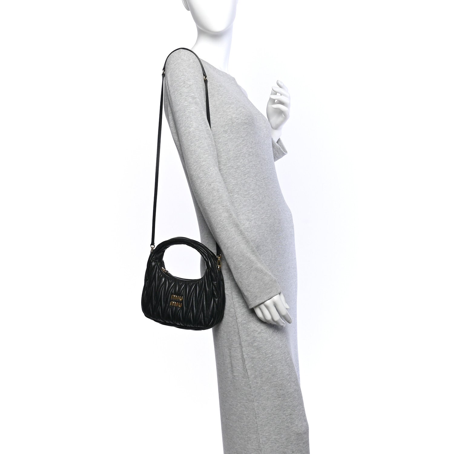 Nappa Matelasse Small Wander Hobo Black
