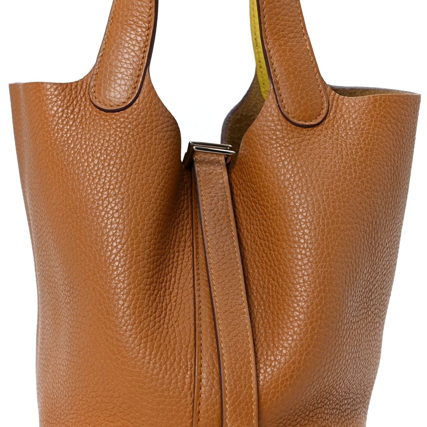 Taurillon Clemence Swift Eclat Picotin Lock 18 PM Sesame Lime