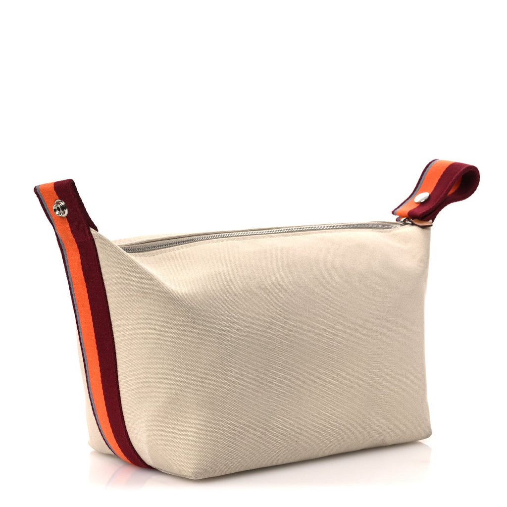 Cotton Canvas H Pavillon Large Bride-A-Brac Pouch Naturel